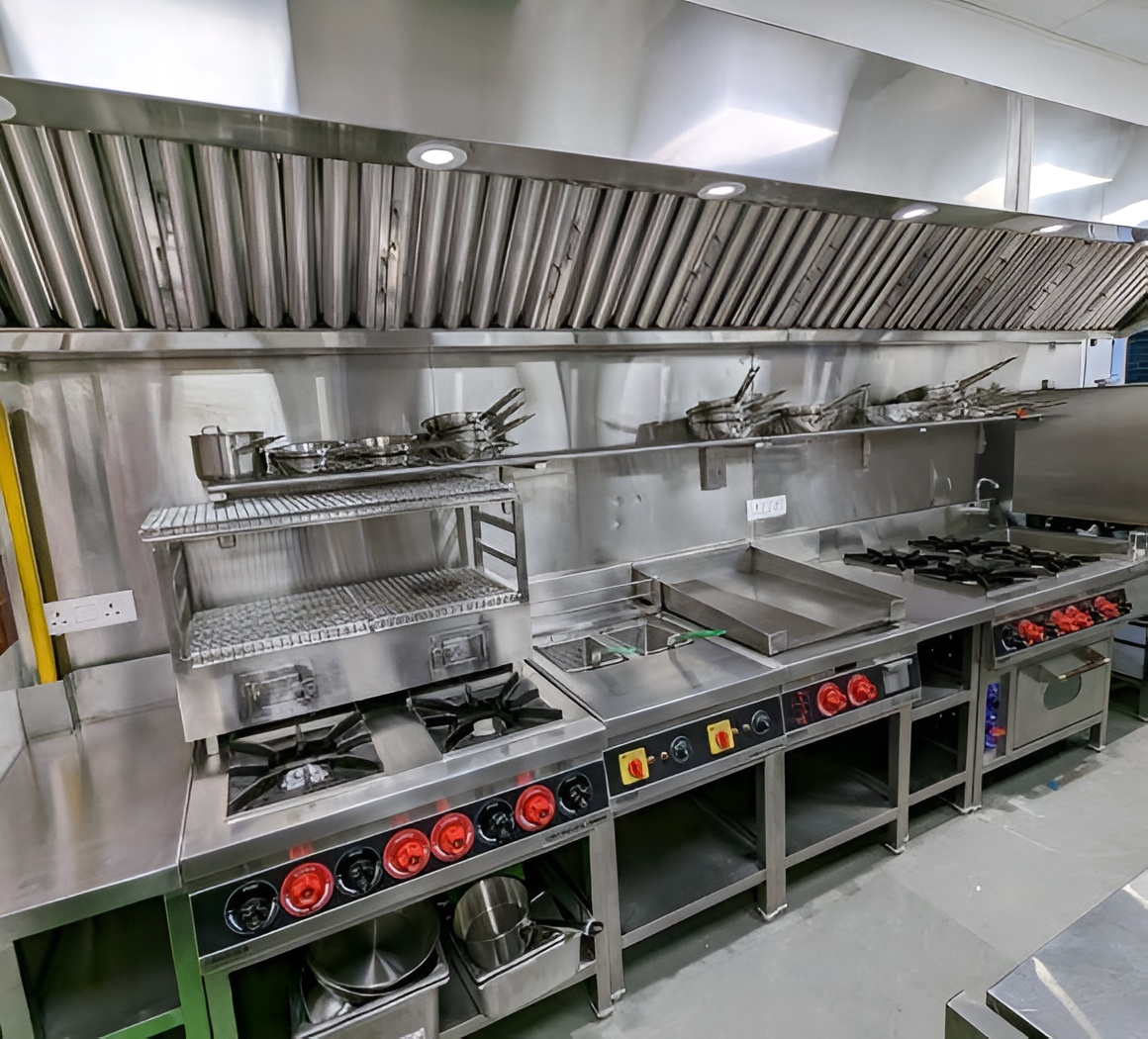Commercial kitchen equipment installation