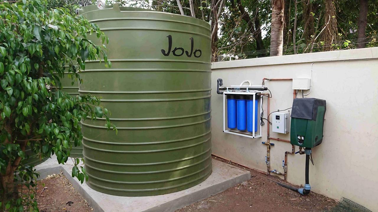 JoJo water tank and filtration system installation by Leoson Engineering